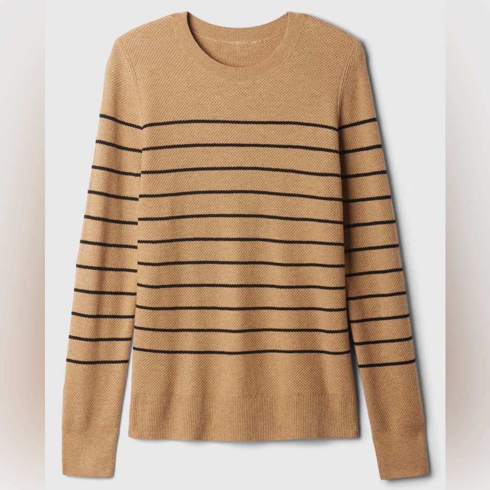 GAP Textured Stripe Crewneck Cotton Sweater Brand New with Tags Size S